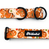 Half-choke collar Cinnamon Gingerbread Psiakrew, 2.5 cm wide, medium and big dogs, black extras