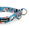 "Spotted Cow" Half-choke Dog Collar by Psiakrew 3 cm wide, holo extras