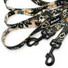 Dog Leash Zodiak width 2.5 cm, 1" wide, snap hook black 8cm