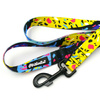 Dog Leash Terrazzo width 2.5 cm, 1" wide, big black snap hook 8 cm