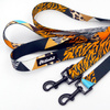 Dog Leash Wild Animals width 2.5 cm, 1"  wide, snap hook black 6cm