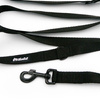 Black Dog Leash width 2.5 cm, 1" wide, big black snap hook 8 cm
