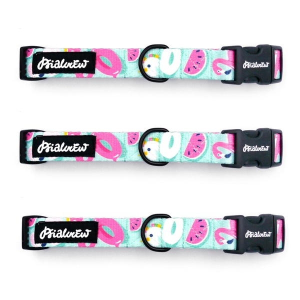 Dog Collar Azure Pool Psiakrew, 2 cm 0.78" wide, for smaller dogs