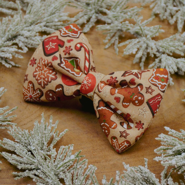 Weihnachtsfliege für Hund Katze Pupila Halsband Dekoration Zimt Lebkuchen