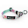 Half-choke collar Azure Pool, 2 cm wide, for small dogs, black extras