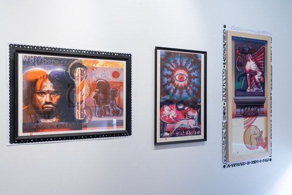 Litografia barwna NEW SCHOOL BARBER POLE grafika artystyczna Krzysztof Świętek