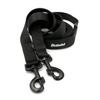 Black Dog Leash width 2.5 cm, 1" wide, big black snap hook 8 cm