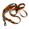 Dog Leash Dog On Fire width 2.5 cm, 1"  wide, black snap hook 6 cm