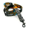 Dog Leash Wild Animals, 2 cm wide, black small snap hook 4 cm