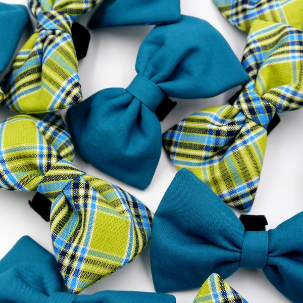 Green Petrole Dog Bow Tie, Pet Bow Tie, Bowtie, Collar Attachment