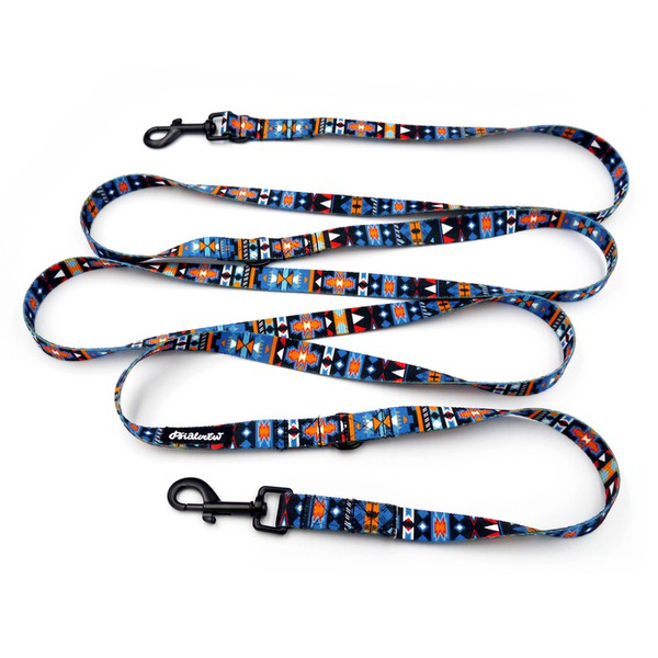 Smycz dla psa długa przepinana Sorry Winnetou Psiakrew, szer. 2 cm, karabińczyk czarny 7cm