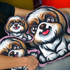 Shih Tzu Hundekissen Psiakrew Kuscheliges Maskottchen Plüschtier