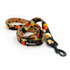 Dog Leash Snail Family Psiakrew width 2.5 cm, 1"  wide, big black snap hook 8 cm