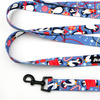 Hundeleine Penguin Winter Psiakrew, Breite 2,5 cm, Karabiner 6 cm schwarz