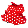 Dog bandana with Hearts pattern Psiakrew handkerchief style to tie around your pet’s neck