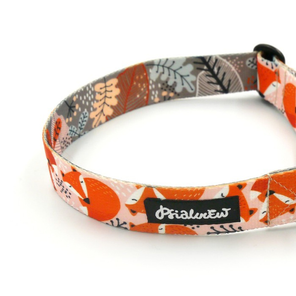 Half-choke collar Foxy Lady, 3 cm wide, medium and big dogs, black extras