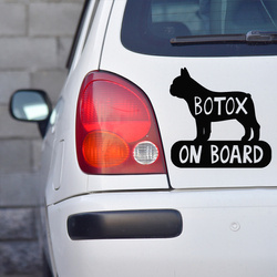 Car sticker with the name of the French Bulldog Dog On Board Psiakrew