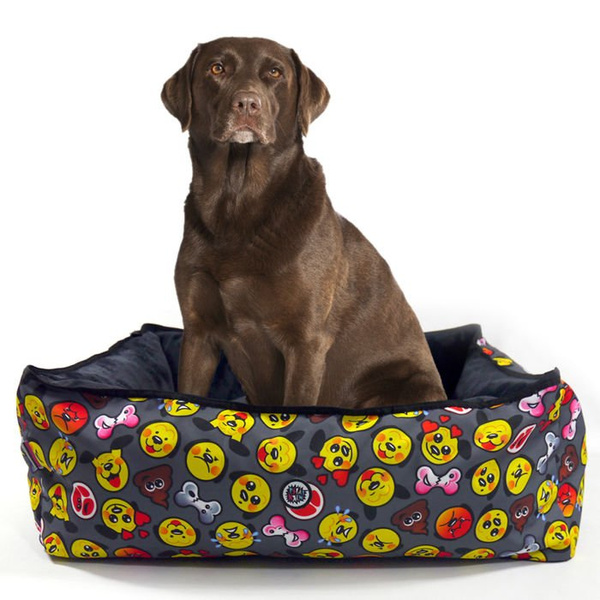 Bed for dog, Bedding for pets, Dog Emoticon, Psiakrew Design