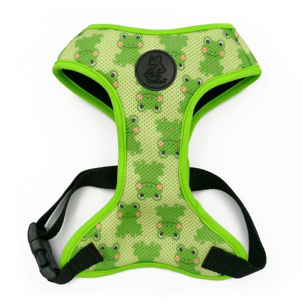 Dog Harness Green Frogs, Always Feeling Cool, Super Soft Psiakrew 