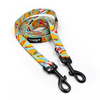 Long Dog Leash Doggy Foodie width 2 cm (0.78")  wide, black snap hook 7 cm
