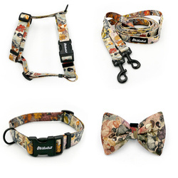 ACCESSORY KIT. Small dog. Forest Treasures Psiakrew  Series; Collar, Harness, Leash, Bow Tie