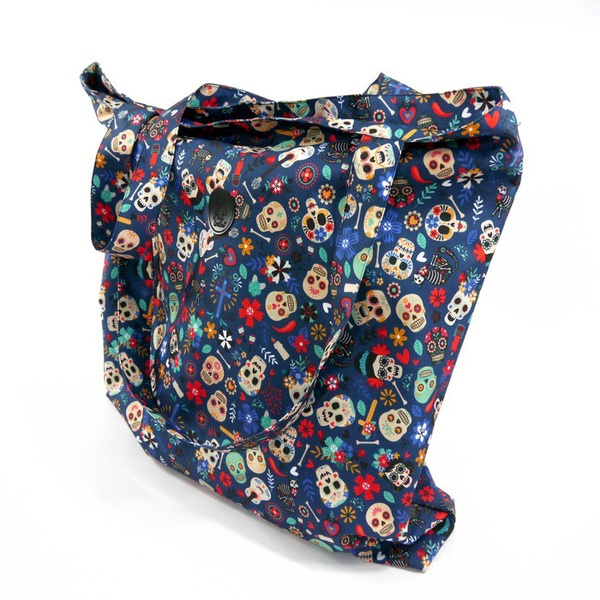 Large Shoulder Bag Dia de los Muertos Psiakrew