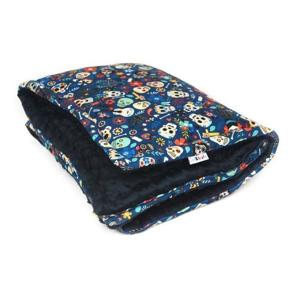 Koc dla psa Día de los Muertos mata, pled polar Minky