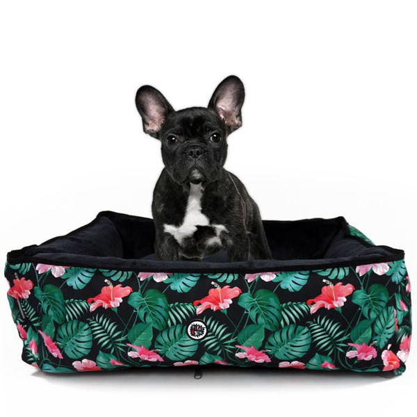 Bed for dog, Bedding for pets, Tropical Monstera, Psiakrew Design