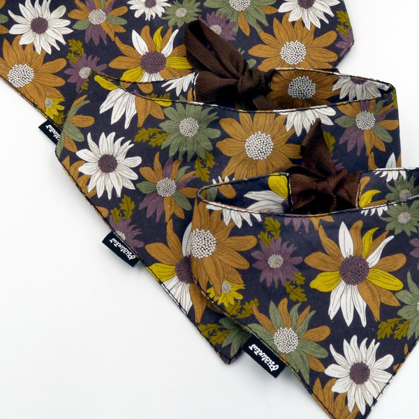 Dog Bandana Flowers handkerchief style to tie around your pet’s neck