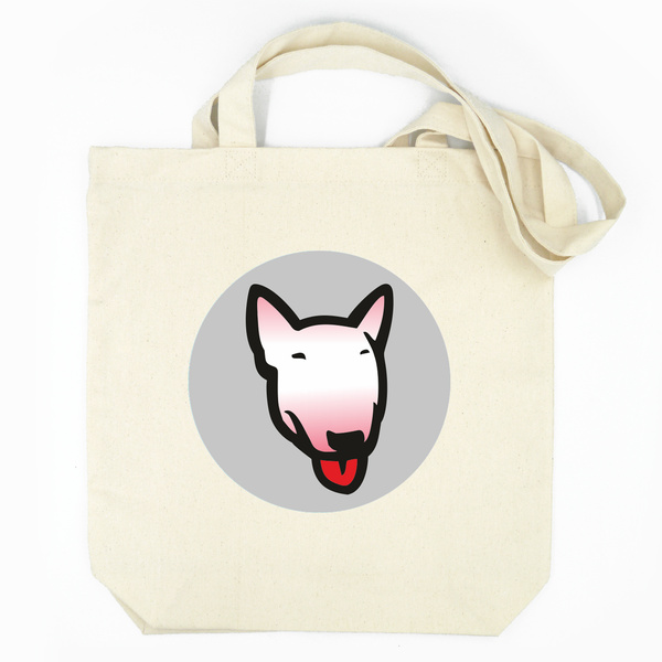 Cotton Tote Bag Psiakrew Bull Terrier Dog