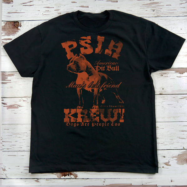 Psiakrew-T-Shirt für Herren Man's Best Friend Pit Bull