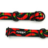 Half-choke collar Red Hot Chili, 2.5 cm wide, medium and big dogs, black extras