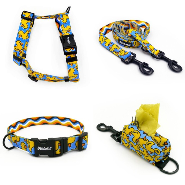 ACCESSORY KIT. Big dog. Ducky Duck Psiakrew Series; Collar, Harness, Leash, Pouch