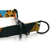 Wild Animals- Half-Clamp-Halsband, 3 cm breit, für mittlere und größere Hunde, schwarze Beschläge