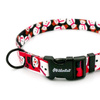 Dog Collar Psiakrew Snowman, 2 cm 0.78"  wide, for smaller dogs, black extras