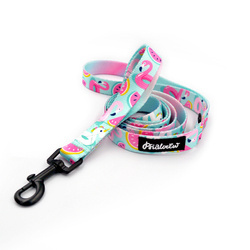 Laufleine für Hund Azure Pool Psiakrew, Breite 2 cm, schwarzer Karabinerhaken 6 cm