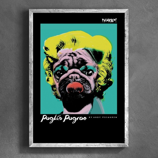 Kunstdruck Doggy Yoga Psiakrew, ein Poster für einen French Bulldog-Liebhaber