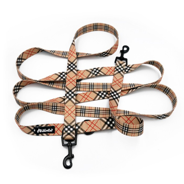 Dog Leash Dogberry Psiakrew width 2.5 cm, 1" wide, snap hook black 6cm