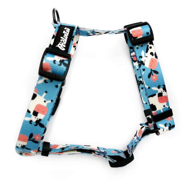 Harness for Dog, Model Spotted Cow Guard Harness Small Harness for small dogs, puppies, black extras