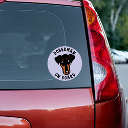 Doberman Dog Sticker for Car Bumper Auto Moto Car Body Rear Window