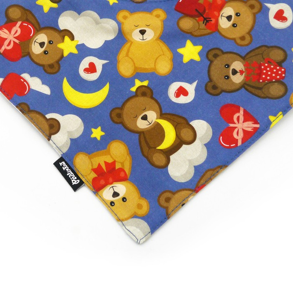 Bandanka Teddy Bear Psiakrew, wiązana chusteczka, apaszka bawełniana
