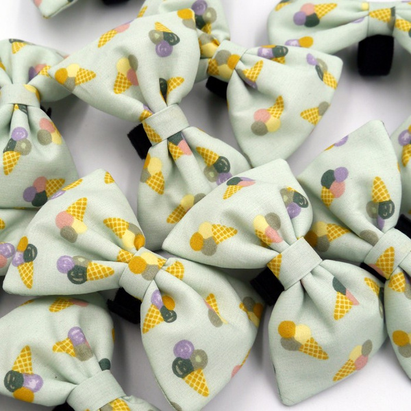 Dog Bow Tie Ice Cream Pet Bow Tie, Bowtie, Collar Attachment