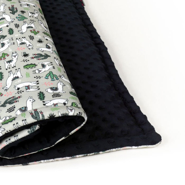 Premium Mat Plaid Blanket for the dog, Grey Lama Psiakrew Design