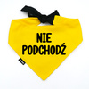 Dog Bandana - DO NOT APPROACH - Psiakrew, personalized tied handkerchief, yellow bandana scarf
