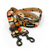 Smycz Dla Psa Przepinana Regulowana Rodzinka Ślimaków Psiakrew, szerokość 2,5 cm, karabińczyk 6cm czarny