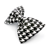 Black and white houndstooth bow tie for a dog