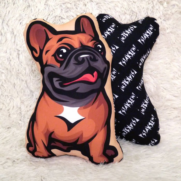 Decorative Dog Pillow Cushion French Bulldog brown cuddly mascot