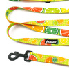 Long Adjustable Dog Leash Lemonade Psiakrew, width 2.5 cm, black snap hook 8 cm