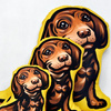 Decorative Dog Pillow Cushion Dachshund Brown cuddly mascot