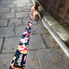 Long Dog Leash Winter is coming width 2.5 cm, 1"  wide, snap hook black 8 cm